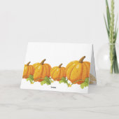 Elegante oranje glittersquash Fijne Thanksgiving  Feestdagen Kaart (Achterkant)