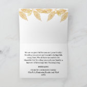 Elegante oranje glittersquash Fijne Thanksgiving  Feestdagen Kaart (Binnen)