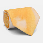 Elegante Oranje Goud Marmer Stropdas (Opgerold)