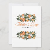 Elegante Oranje & Groene Waterverf Moederdag Kaart (Achterkant)