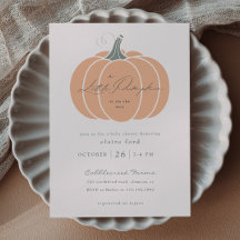 Elegante Oranje Kleine Pompoen Herfst Baby Shower