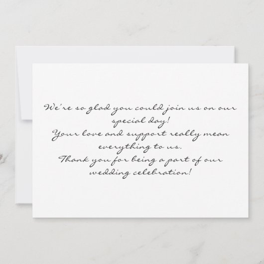 Elegante Oranje Peony Paint Wedding Bedankt Card Kaart (Achterkant)