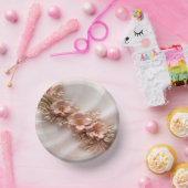 Elegante Oranje perzik bloem Papieren Kommen (Feest)