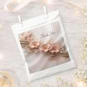 Elegante Oranje Perzik Bloemen Favoriet Tas Bedankzakje (Geknipt)