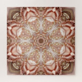 Elegante Oranje Perzik Bloemen Jigsaw Puzzel (Horizontaal)