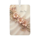 Elegante Oranje Perzik Bloemen Luchtverfrisser (Achterkant)