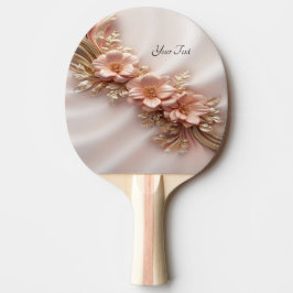 Elegante Oranje Perzik Bloemen Ping Pong Paddle Tafeltennisbatje