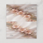 Elegante Oranje Perzik Bloemen Place Card Plaatskaartje (Buitenkant ongevouwen)