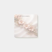 Elegante Oranje perzik Bloemen Post it Notes (Voorkant)