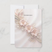 Elegante Oranje perzik bloemenbedankkaart Bedankkaart (Achterkant)