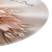 Elegante Oranje perzik bloemensnijplank Snijplank (Hoek)