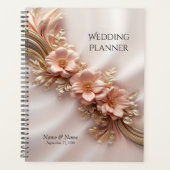 Elegante Oranje perzik bloemplanner Planner (Voorkant)