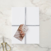 Elegante Oranje Perzik Floral Gift Label Cadeaulabel (Met Touw)