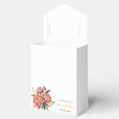 Elegante Oranje pioen boeket bruiloft Bedankdoosjes (Geopend)