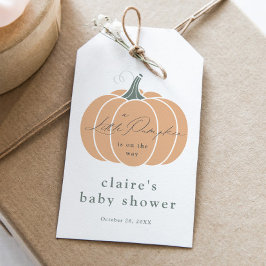 Elegante Oranje Pompoen Herfst Baby shower Favor Cadeaulabel