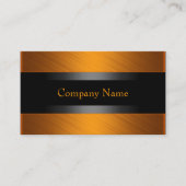 Elegante Oranje roest met zwart Visitekaartje (Voorkant)