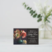 Elegante Oranje witte Amaryllis bloemist Visitekaartje (Staand voorkant)