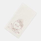 Elegante Orchid Crest Botanische bruiloft Gastenha Servet (Hoek)