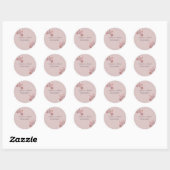 Elegante orchidee Bewaar de datum Ronde Sticker (Vel)