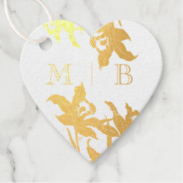 Elegante Orchidee Bloeit Letter Initialen Monogram Bedankjes Labels