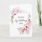 Elegante orchidee bloeit op Waterverf pastelbruilo Kaart (Voorkant)