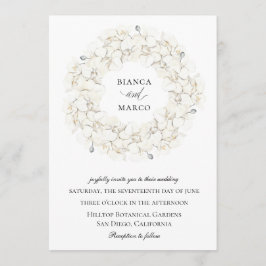 Elegante Orchidee Bloemen Krans Trouwen Kaart