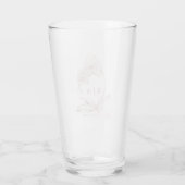 Elegante Orchidee Bloemen Monogram bruiloft Keepsa Glas (Achterkant)