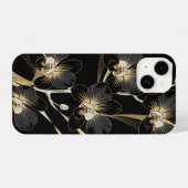 Elegante orchidee bloesem iPhone hoesje (Achterkant horizontaal)