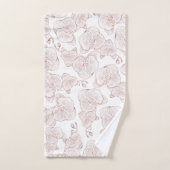 Elegante Orchidee Botanisch Monogram Trouwdag Bad Handdoek (Handdoek)