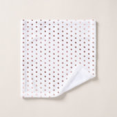 Elegante Orchidee Botanisch Monogram Trouwdag Bad Handdoek (Wasdoekje)