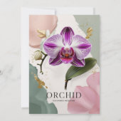 Elegante Orchidee botanische avond Kaart (Achterkant)