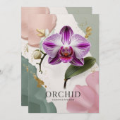 Elegante Orchidee botanische avond Kaart (Voorkant / Achterkant)