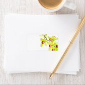 Elegante orchidee bruiloft of algemene blanco etiket (Insitu)