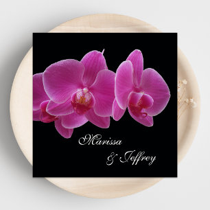Elegante Orchidee bruiloft uitnodiging - Paarse Or