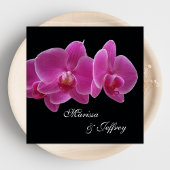 Elegante Orchidee bruiloft uitnodiging - Paarse Or