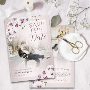 Elegante Orchidee Huwelijk Save the Date