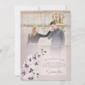 Elegante Orchidee Huwelijk Save the Date (Achterkant)