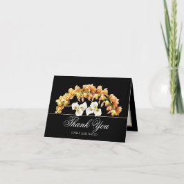 Elegante Orchidee & Lelie Botanische Dank je wel Bedankkaart