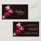 Elegante orchidee ontwerper visitekaartje (Voorkant / Achterkant)