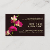 Elegante orchidee ontwerper visitekaartje (Achterkant)