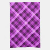 Elegante orchidee Paarse geruite keukenhanddoek (Verticaal)