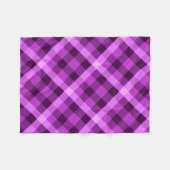 Elegante orchidee Paarse geruite kleine fleece dek (Voorkant (Horizontaal))