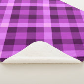 Elegante orchidee Paarse geruite kleine sherpa dek Sherpa Deken (3/4)