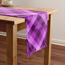 Elegante Orchidee Paarse Plaid Grote Tafelloper