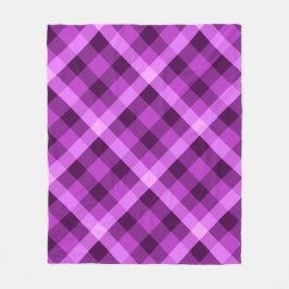 Elegante Orchidee Paarse Plaid Medium Fleece Deken