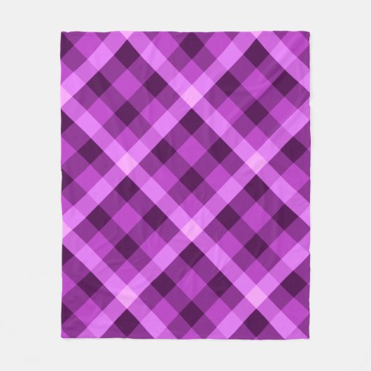 Elegante Orchidee Paarse Plaid Medium Fleece Deken (Voorkant)