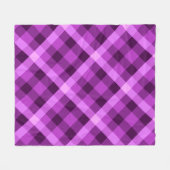 Elegante Orchidee Paarse Plaid Medium Fleece Deken (Voorkant (Horizontaal))