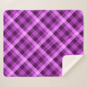 Elegante Orchidee Paarse Plaid Medium Sherpa Deken (Voorkant (horizontaal))