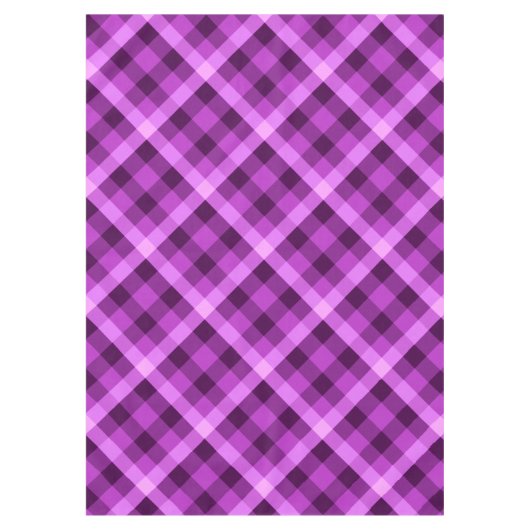 Elegante Orchidee Paarse Plaid Medium Tafelkleed (Voorkant)