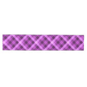 Elegante Orchidee Paarse Plaid Medium Tafelloper (Horizontaal)